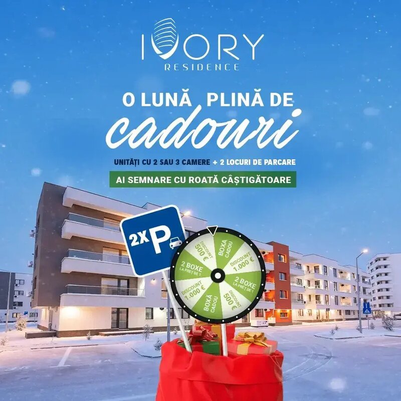 Ivory Residence, apartament 2 camere, 2 locuri de parcare si avantaje speciale